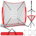 7x7' Baseball & Softball Net with Strike Zone, Tee, Ball Caddy L83003