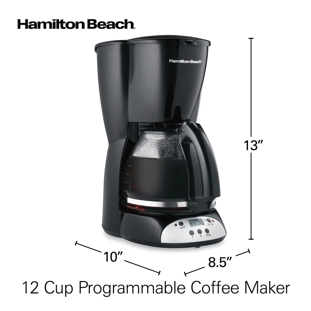 12 Cup Programmable Coffee Maker with Glass Carafe J104855