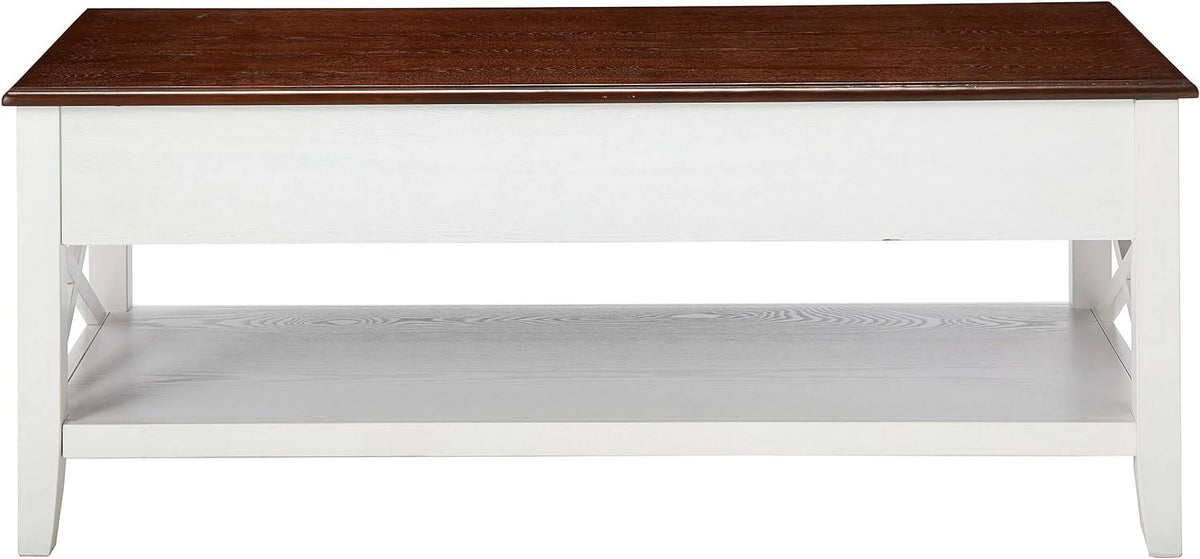 Brown And White Lift Top Coffee Table L370