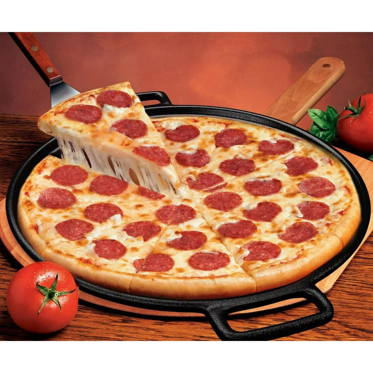 Cast Iron 14 Inches Pizza Pan Skillet W720583