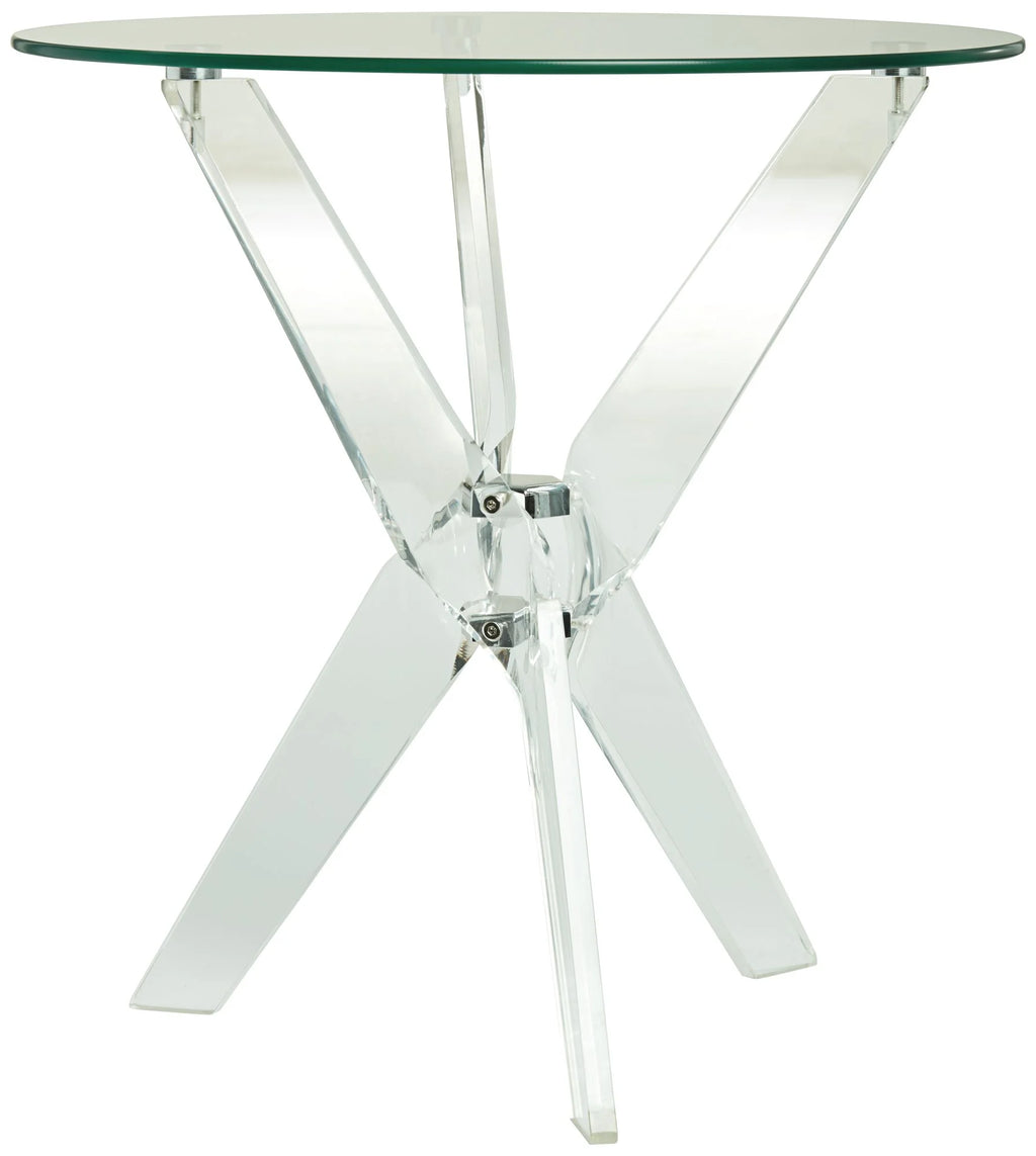 Clear Round Acrylic Accent Table 22" Wide V757626