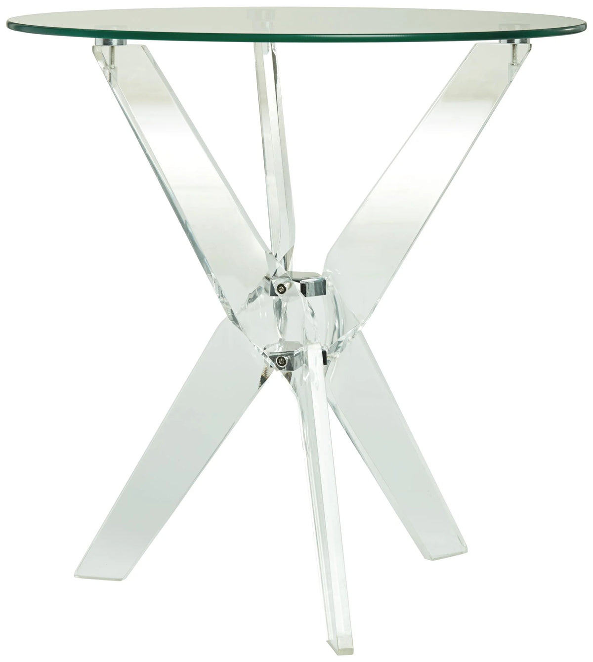 Clear Round Acrylic Accent Table 22" Wide V757626