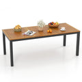 Acacia Wood 8-Person Patio Dining Table with Umbrella Hole H2124