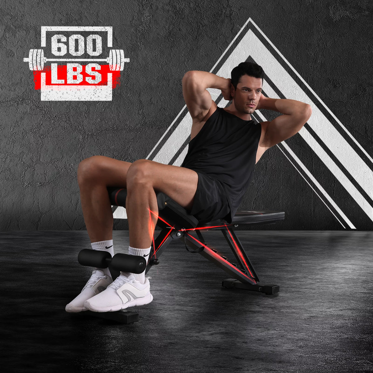 Adjustable Weight Bench 700LBS Capacity Foldable Q53062