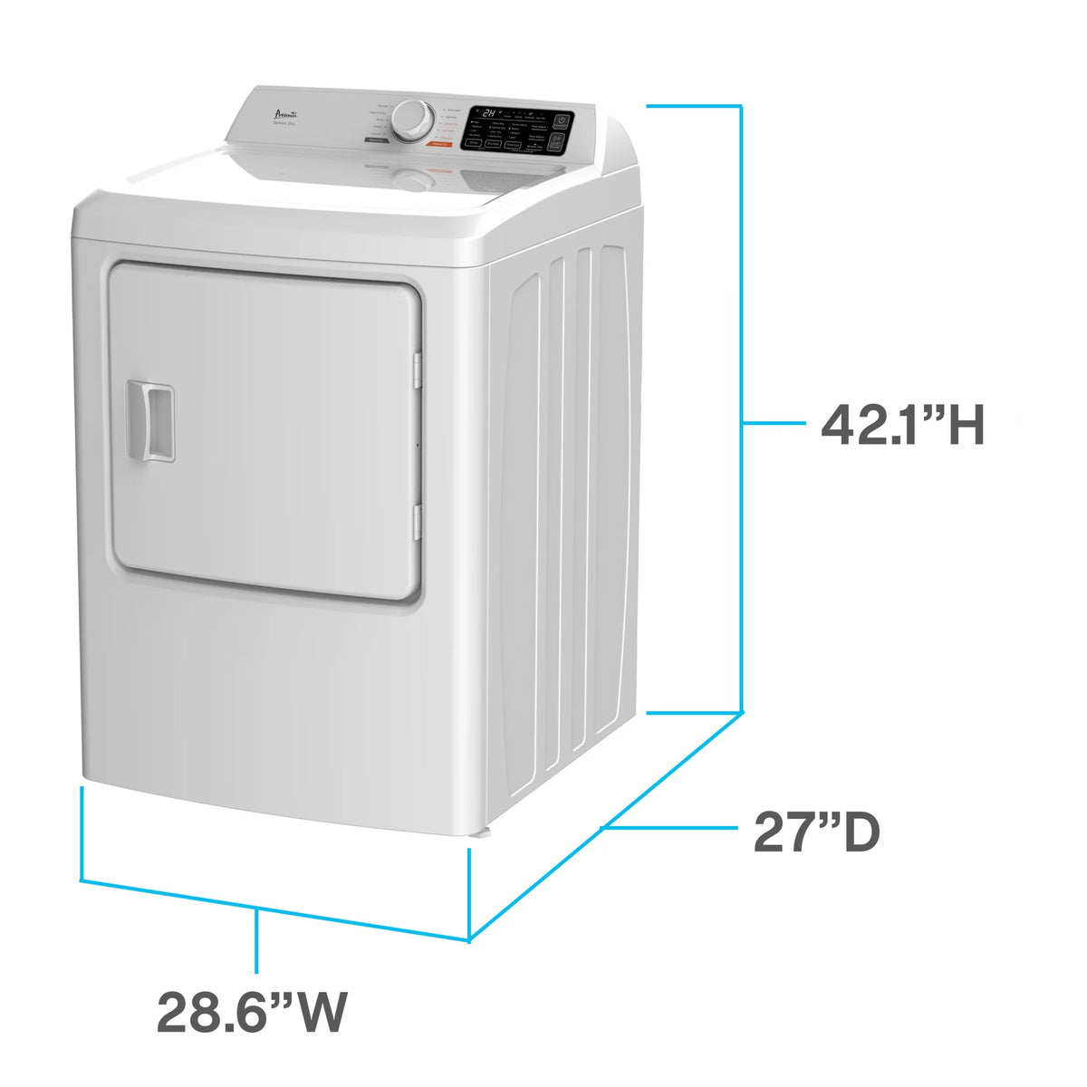 Front Load Gas Vented Clothes Dryer 7.0 Cu. ft. White H519