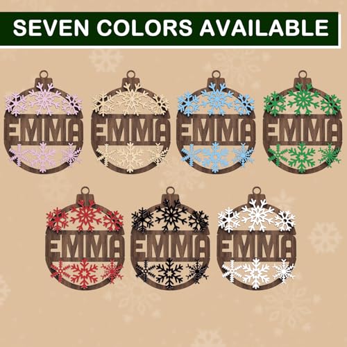 3D Wooden Personalized Dog Christmas Ornament with Name U17301
