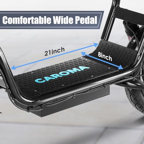 Electric Scooter with Seat, 14" Tires Foldable with Basket N730