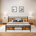 King Size Platform Metal Bed Frame with Headboard L38801