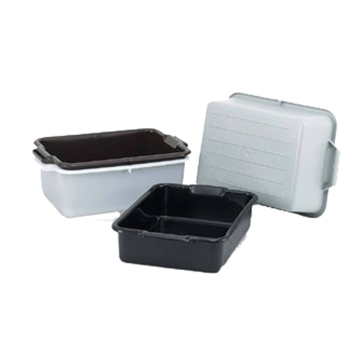 Black 20" x 15" x 5" 1 Compartment Bus Box Q44484