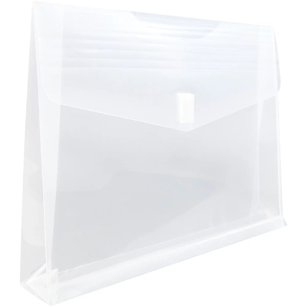 Clear Plastic Envelopes with Hook & Loop Closure, 12/pack Y348425