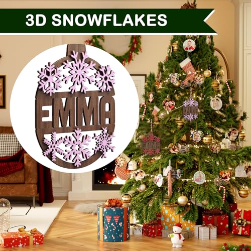 3D Wooden Personalized Dog Christmas Ornament with Name U17301