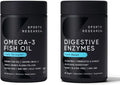 1250mg Omega 3 Fish Oil Softgels and Probiotic Digestive Enzymes Veggie Capsules E139081