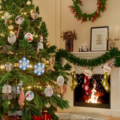 3D Wooden Personalized Dog Christmas Ornament with Name U17301