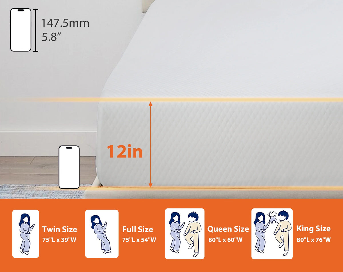 6 Inch King Size Medium Firm Memory Foam Mattress I7651