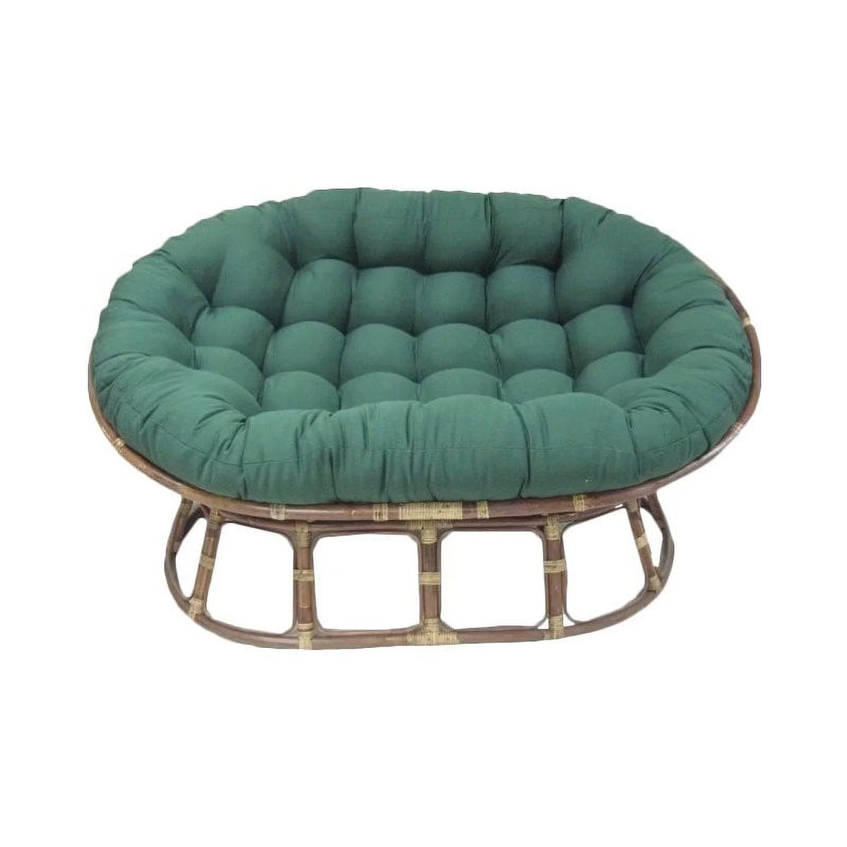 Black Solid Twill Double Papasan Cushion E762