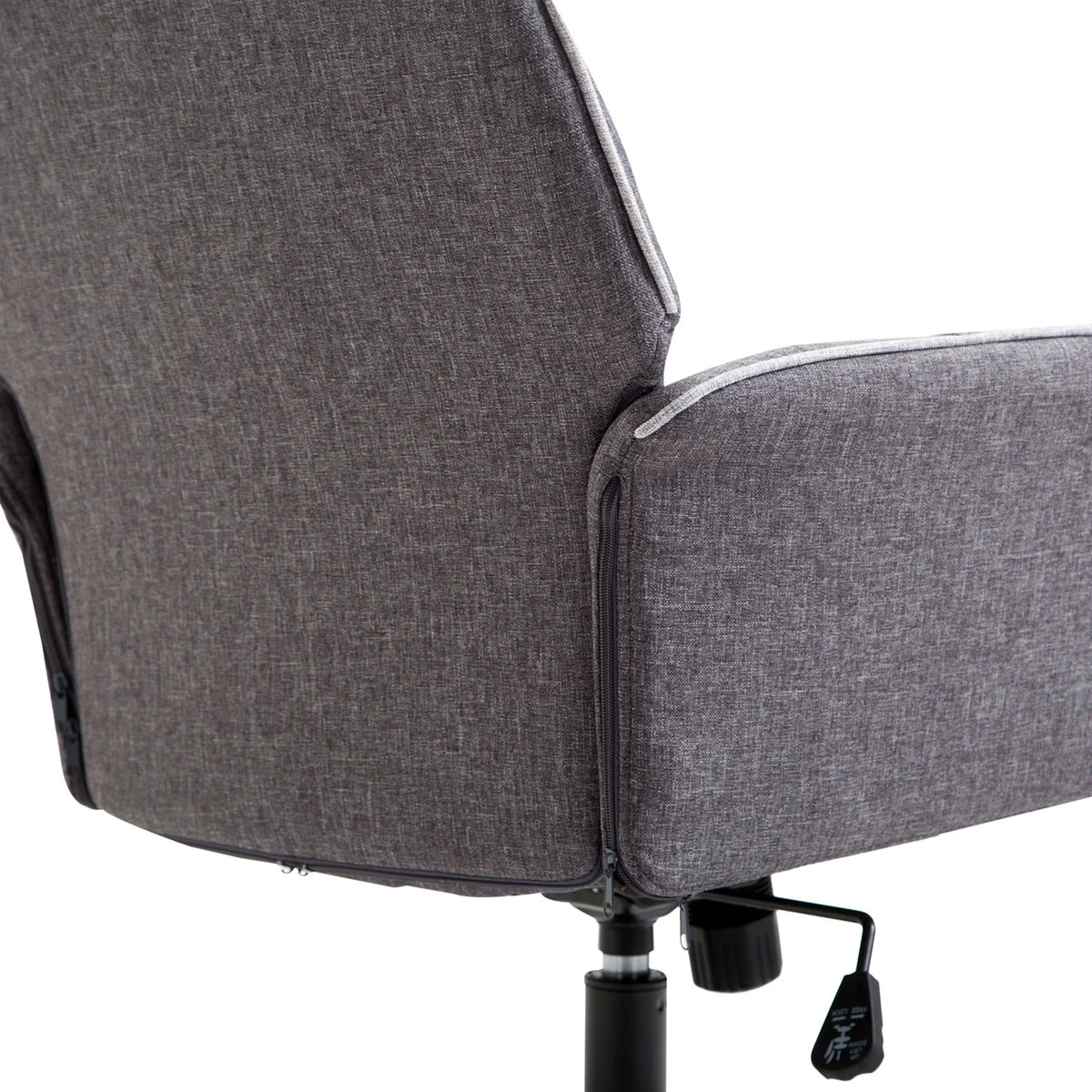 Linen Tufted Height Adjustable Swivel Office Chair I157369
