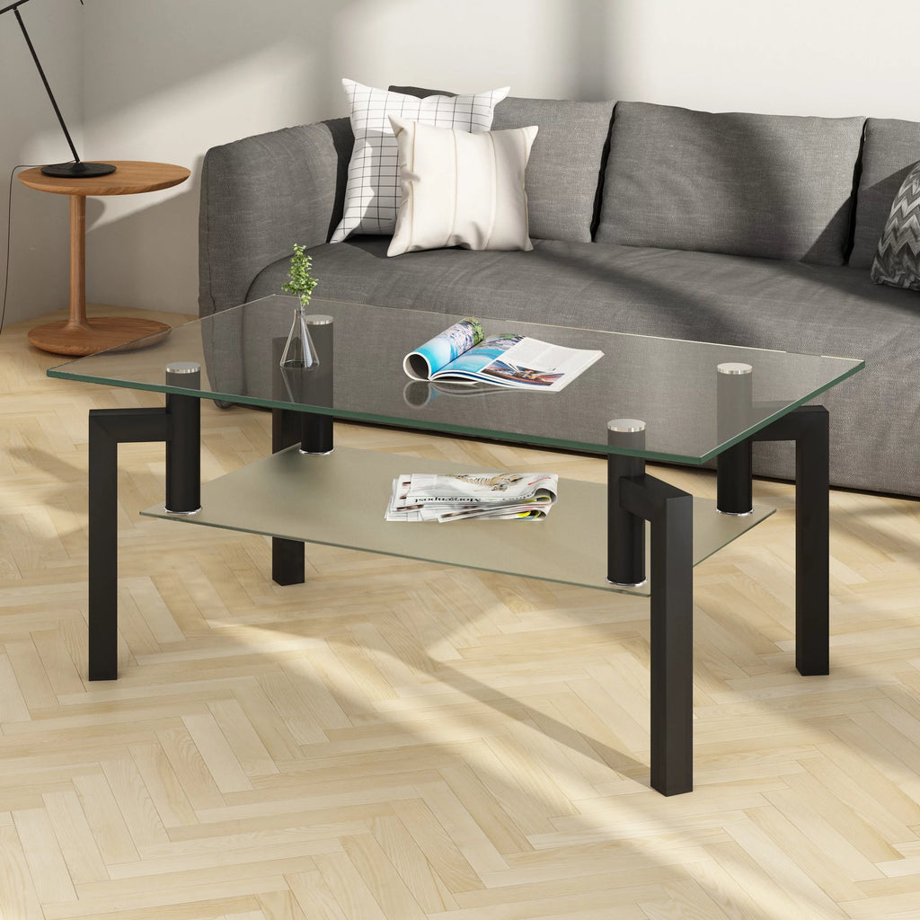 Black Glass Coffee Table H1257