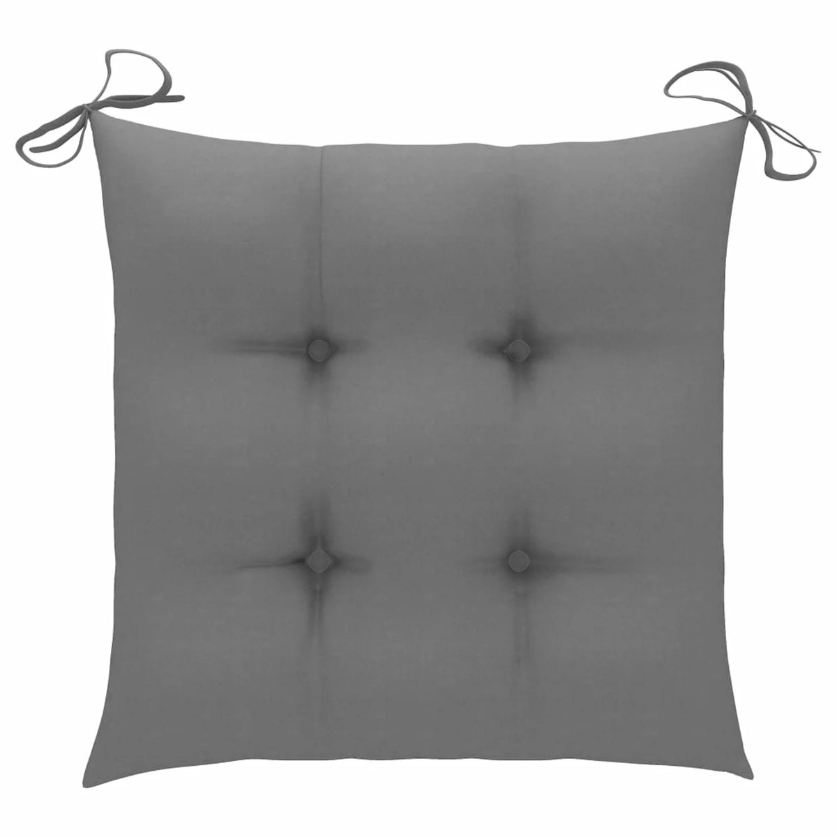 4 Piece Folding Teak Wood Armchair with Gray Cushion D70375