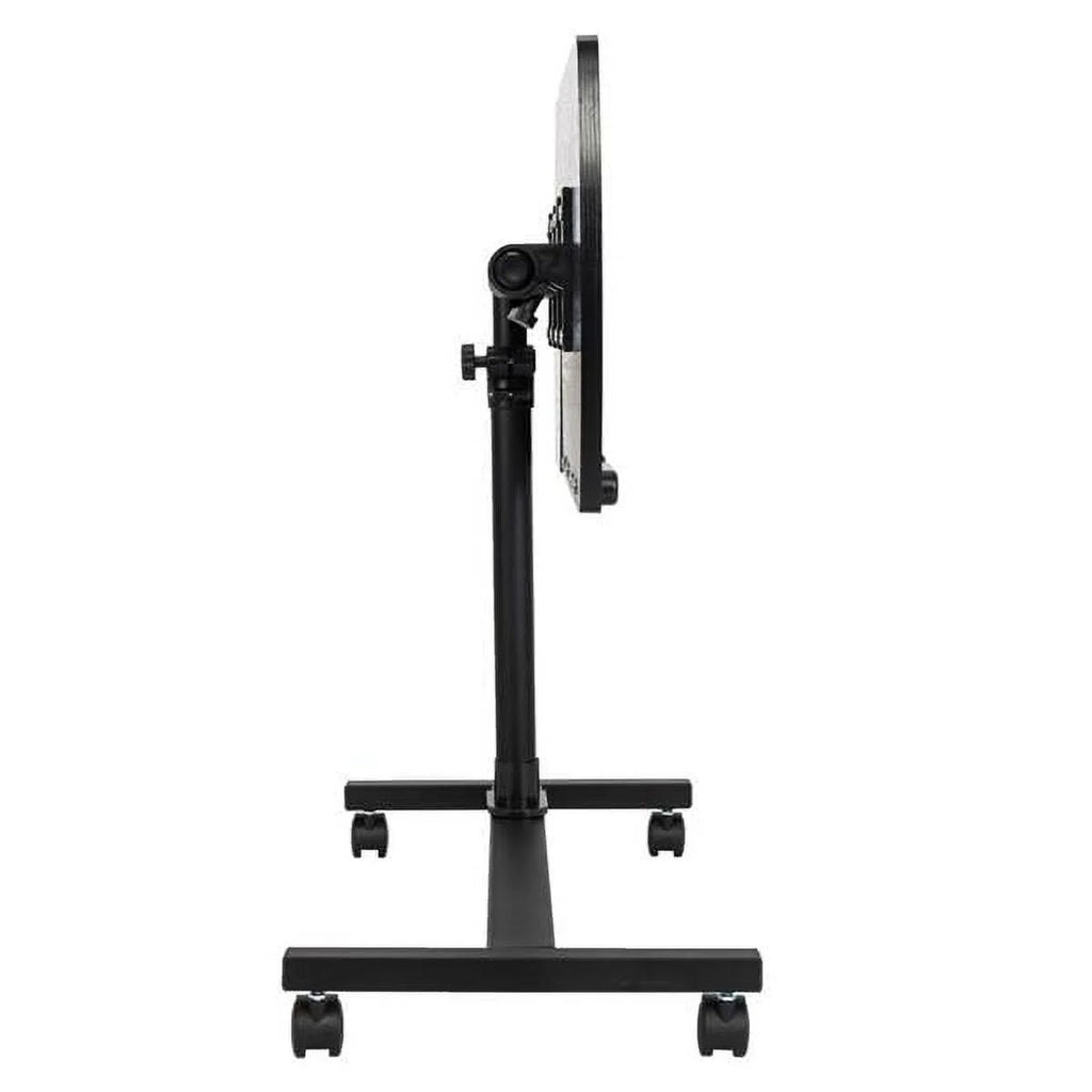 Portable Rolling Laptop Desk, Adjustable Height, Black H71455
