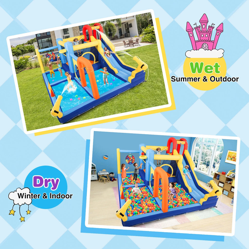 Inflatable Water Slide Bounce House with Splash Pool C222