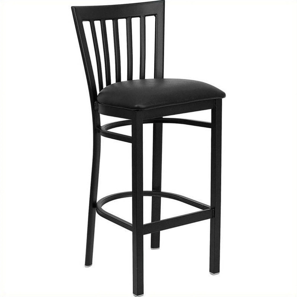 Black Metal Bar Stool Set of 2 Z162516