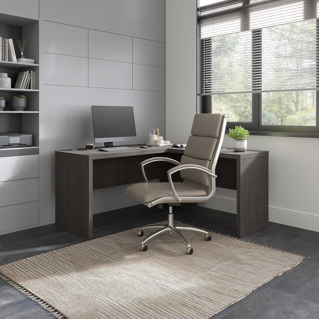 36W Desk Return in Charcoal Maple V616756