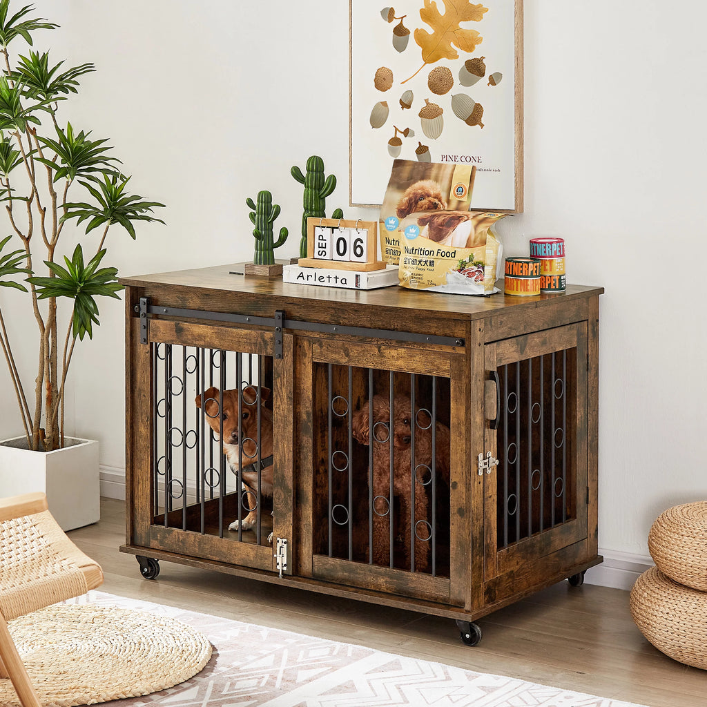39" Dog Crate with Partition and Sliding Door R852833